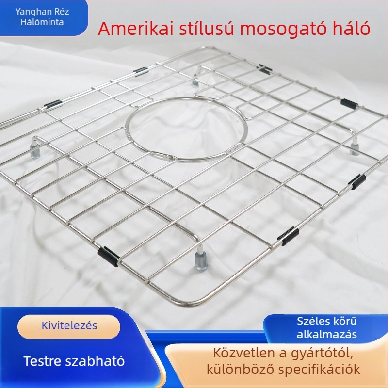 Konyhai leeresztő rács 304 rozsdamentes acélból, telepítés nélkül, leeresztési funkció, Hengshui, Kína