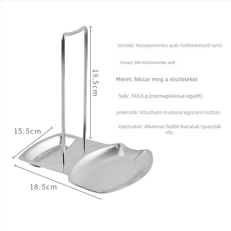 Tálak szárítós állvány 304 rozsdamentes acélból, padlón álló, modern minimalista stílus