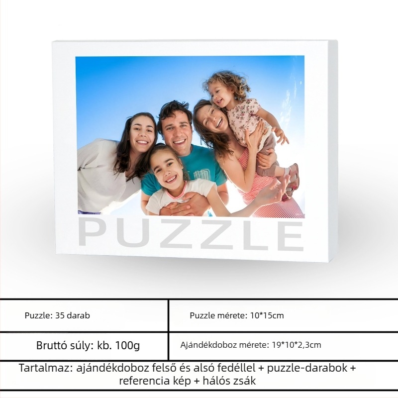 Fából készült lapos puzzle — testreszabható 500/1000 darabos, DIY egyedi rajzokkal