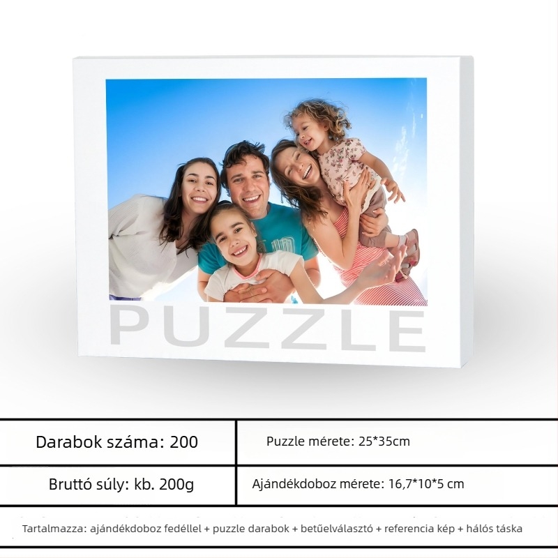 Fából készült lapos puzzle — testreszabható 500/1000 darabos, DIY egyedi rajzokkal
