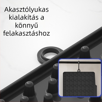 Szilikon edények szárító állvány, moduláris tároló, állítható, csúszásmentes, hőszigetelő alátét