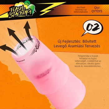 Qiyi gyors stack pohárkészlet, műanyagból, 7–14 éveseknek, fejleszti a kéz-szem koordinációt