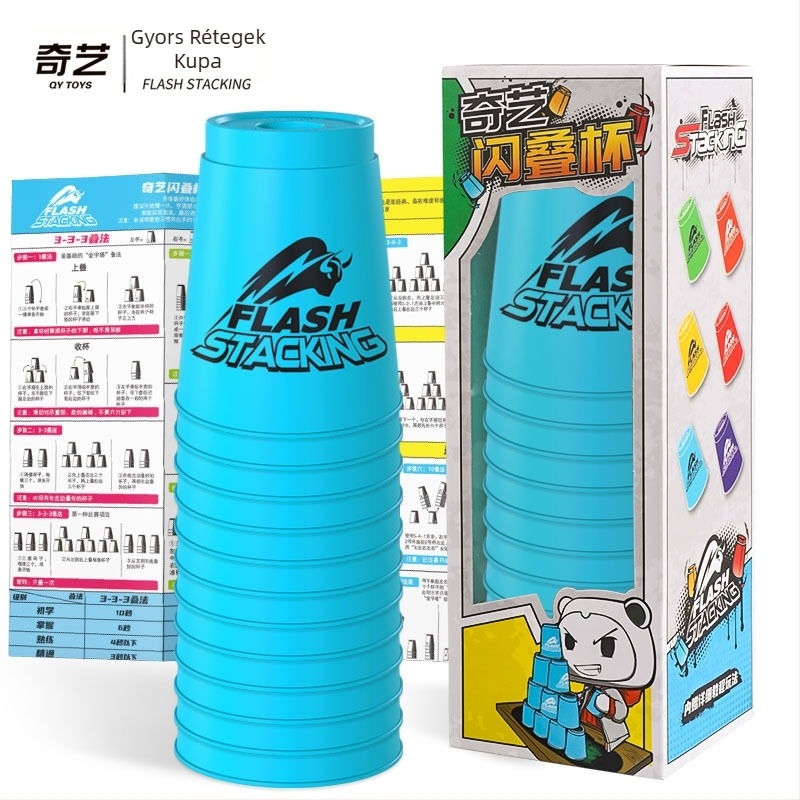 Qiyi gyors stack pohárkészlet, műanyagból, 7–14 éveseknek, fejleszti a kéz-szem koordinációt