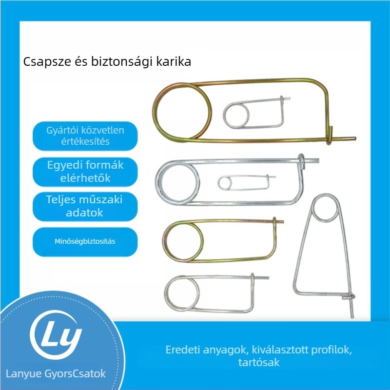 Lan Yue szénacél rugós csapok, megerősített csapok, téglalap alakú típus, galvanizált felület, DIN11023 szabvány, pozícionáló csapok