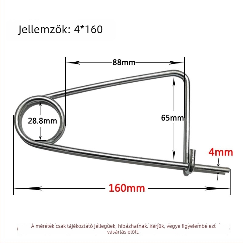 Lan Yue szénacél rugós csapok, megerősített csapok, téglalap alakú típus, galvanizált felület, DIN11023 szabvány, pozícionáló csapok