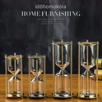 YIECGY Cinkötvözetből készült homokóra-dísz – öntött kivitelezésű, függő dísz