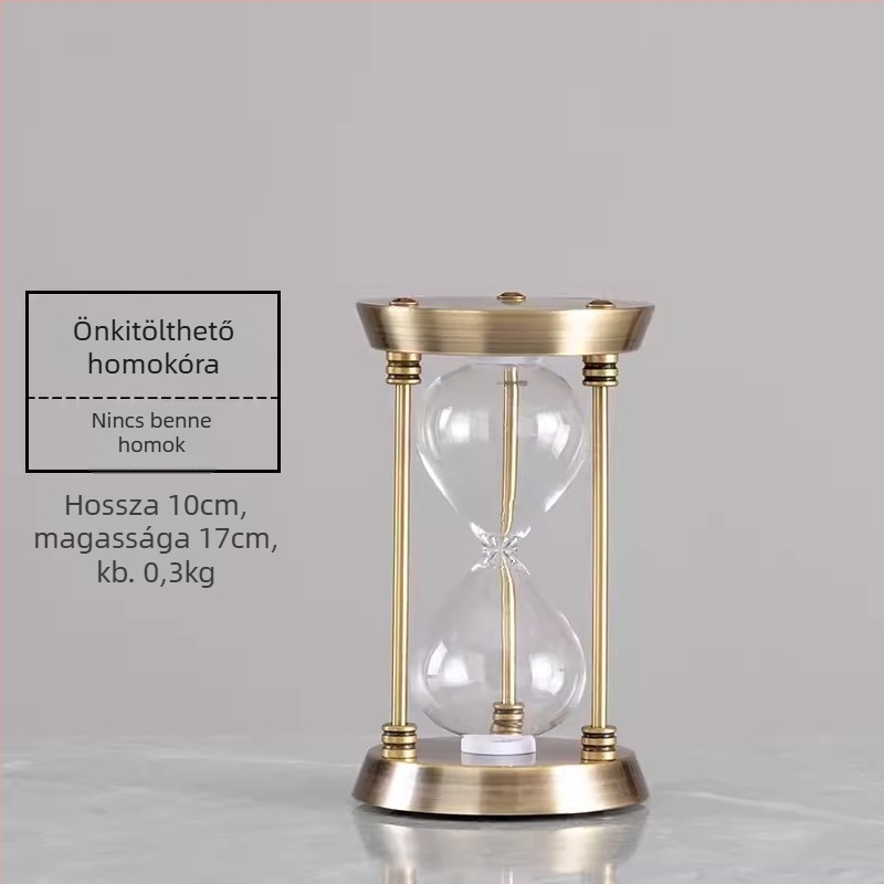 YIECGY Cinkötvözetből készült homokóra-dísz – öntött kivitelezésű, függő dísz