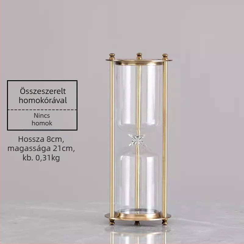 YIECGY Cinkötvözetből készült homokóra-dísz – öntött kivitelezésű, függő dísz