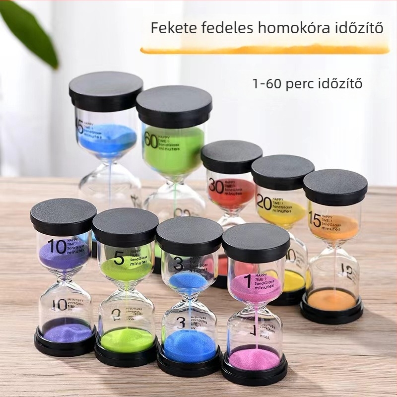 Üvegből készült homokóra időmérő, kézzel készített, 30 perces, asztali díszgyűjtemény