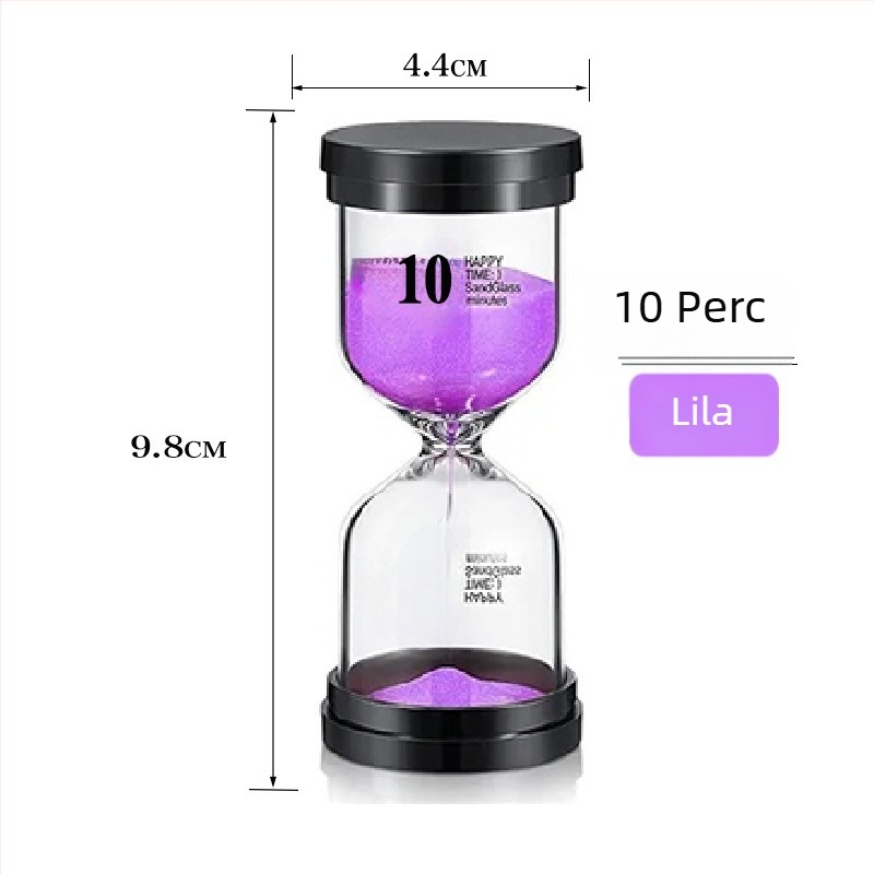Üvegből készült homokóra időmérő, kézzel készített, 30 perces, asztali díszgyűjtemény