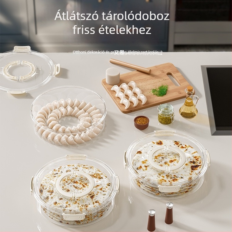 Élelmiszerbiztonsági műanyag tároló doboz fedéllel, hordozható és zárható a fagyasztott ételekhez