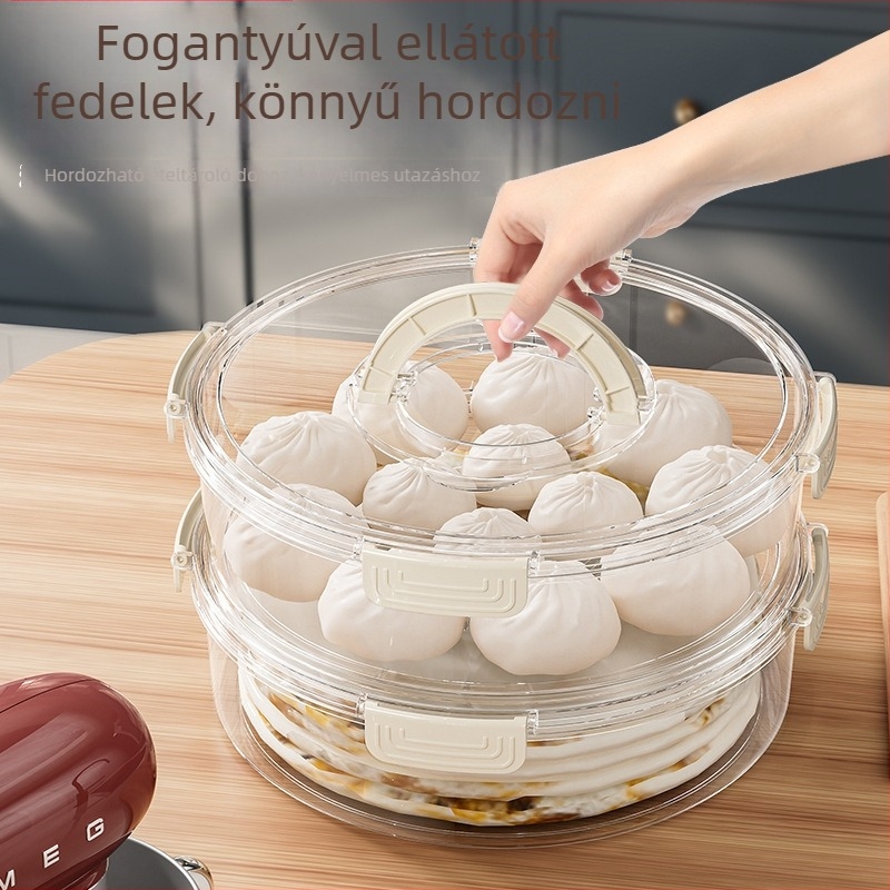 Élelmiszerbiztonsági műanyag tároló doboz fedéllel, hordozható és zárható a fagyasztott ételekhez