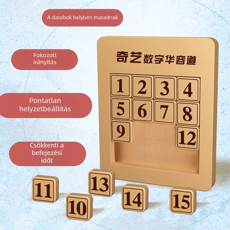 Qiyi mágneses Huarong Road puzzle gyerekeknek – műanyag, mágneses csúszó puzzle, 7–14 évesek, konfigurációk 8/15/24/35/48, türelem fejlesztés