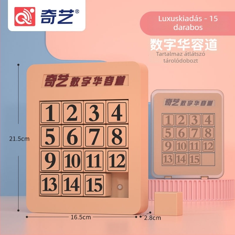 Qiyi mágneses Huarong Road puzzle gyerekeknek – műanyag, mágneses csúszó puzzle, 7–14 évesek, konfigurációk 8/15/24/35/48, türelem fejlesztés