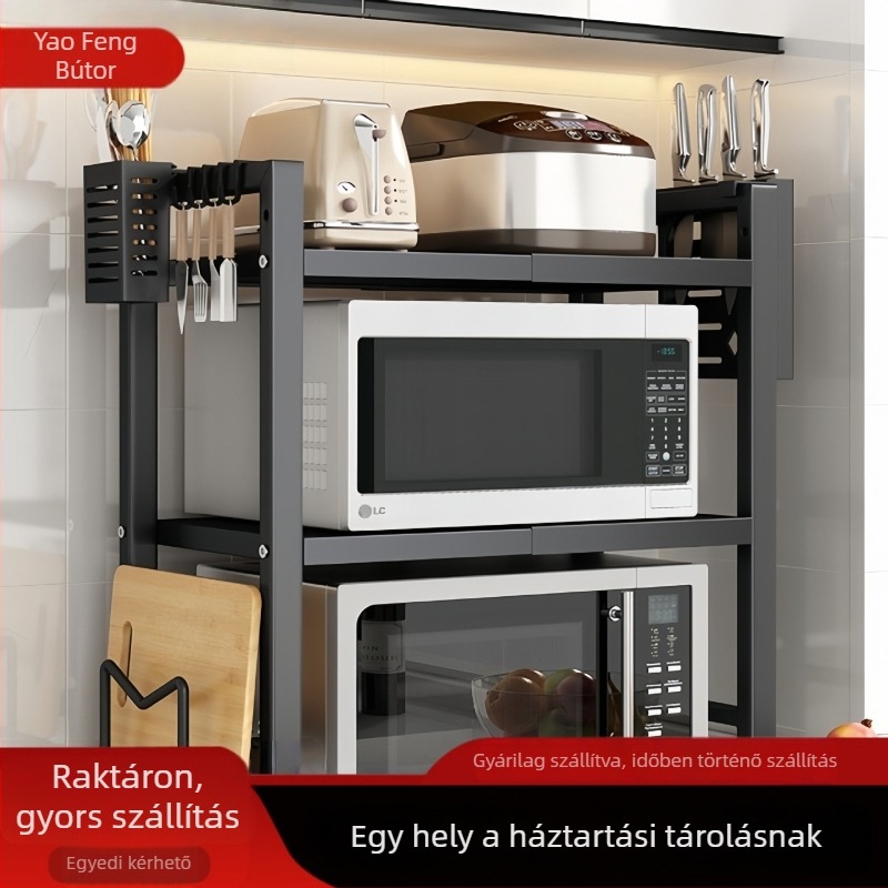 Yaofeng Mikrohullámú sütő állvány — Modern minimalista stílus, Testreszabott feldolgozás a rajzok szerint, Termékkód 005