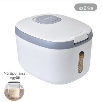 Rizs- és liszt-tároló, nedvességálló ABS műanyagból, 5–6 liter kapacitás, modern letisztult dizájn