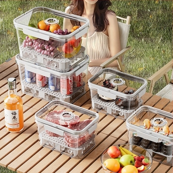 Plasztikus gyümölcs tízórai doboz, hordozható kempingezéshez és piknikezáshoz, logónyomás és testreszabás elérhető (Anyag: műanyag; Logónyomás: igen; Testreszabás: elérhető; Stílus: egyszerű és modern, hordozható)