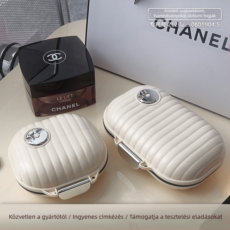 Hordozható 7 rekeszes tablettás doboz lezárt fedéllel, 1 L kapacitás, model SG-24/SG-25