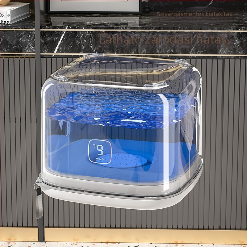 Okos rizstároló vákuumos zárással, nedvesség- és rovarvédelmet biztosítva, élelmiszer-minőségű műanyag