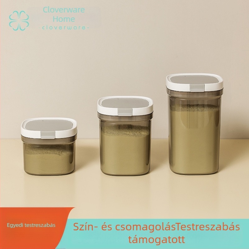 Élelmiszer-minőségű műanyag zárt snack-tároló, négyzetes alakú, 501–800 ml, mikrohullámú sütőben használható