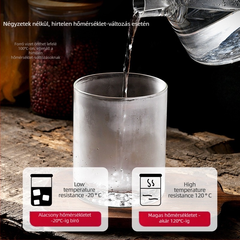 Üveges tárolóedény, magas boroszilikát üveg, kör alakú, légmentesen záródó, mikrohullámú sütőben használható