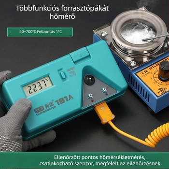 BY191A Forrasztófej hőmérséklet-ellenőrző, hegesztéshez, többfunkciós ónkemence-hőmérő