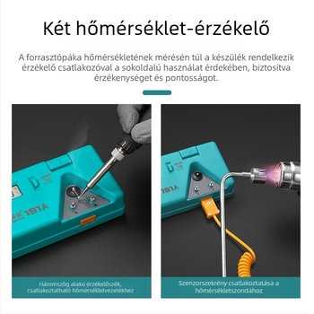 BY191A Forrasztófej hőmérséklet-ellenőrző, hegesztéshez, többfunkciós ónkemence-hőmérő