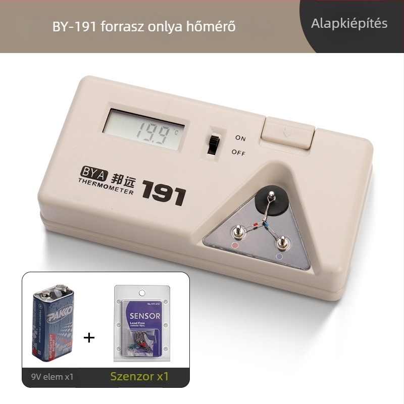 BY191A Forrasztófej hőmérséklet-ellenőrző, hegesztéshez, többfunkciós ónkemence-hőmérő