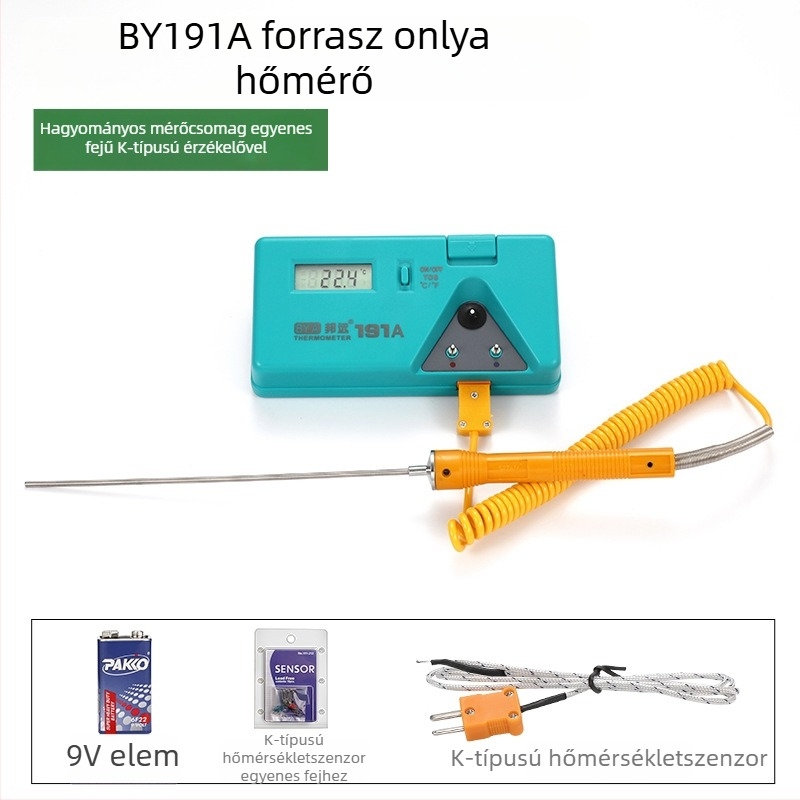 BY191A Forrasztófej hőmérséklet-ellenőrző, hegesztéshez, többfunkciós ónkemence-hőmérő
