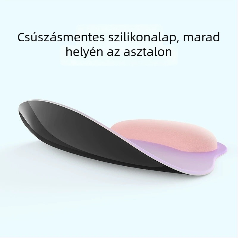 Szilikon egérpad csuklótámaszzal, vízcsepp-stílus, egyoldalas