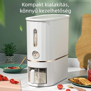 Jikomi rizs tároló doboz – nedvesség- és rovarbiztos, 4-5 L, PP