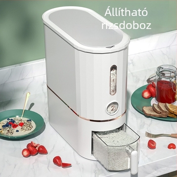 Jikomi rizs tároló doboz – nedvesség- és rovarbiztos, 4-5 L, PP