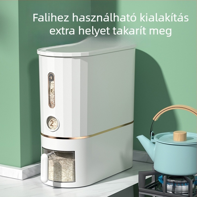 Jikomi rizs tároló doboz – nedvesség- és rovarbiztos, 4-5 L, PP
