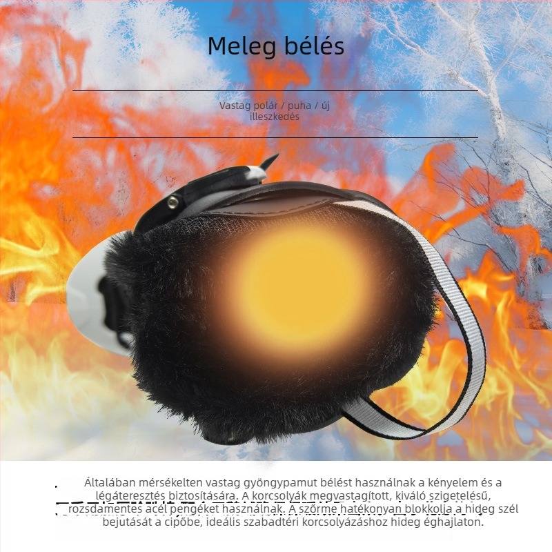 Kemény héjú jégkorcsolya, állítható méret, meleg béléses – gyerekeknek és felnőtteknek.