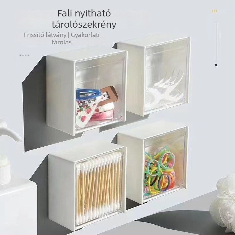 Fali tároló pamutkanálhoz — Modell Q01, Műanyag, Tárolás, Japán stílus, Logónyomtatás elérhető