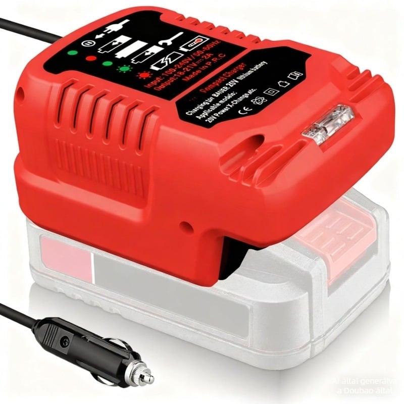 Rich core mini hordozható akkumulátortöltő Makita, Miwochi, DeWalt, Black & Decker és Hans akkumulátorokhoz - 18V 1.5A, AC bemenet 110–230V