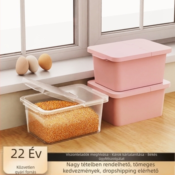 Rizstartó – rovarbiztos, PP műanyag, 4–5 L kapacitás, modern minimalist stílus (Quansu)