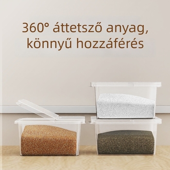 Rizstartó – rovarbiztos, PP műanyag, 4–5 L kapacitás, modern minimalist stílus (Quansu)