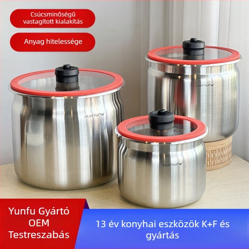 Fém rizstároló tartály – zárható, nedvesség- és rovarbiztos, kapacitás 10 L felett