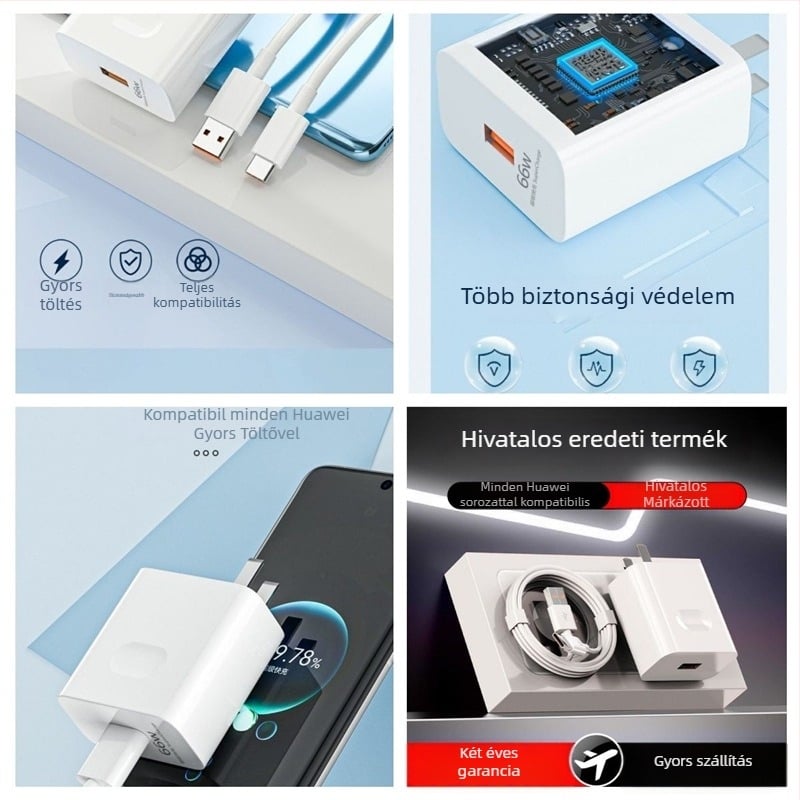 Imbeidi Huawei Mate50 120W gyors töltő, 6A töltőkábel