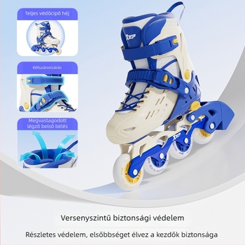 Xtep Gyerekeknek Görkorcsolya – PVC felső, TPR talp, Egy sor görgő, PU görgők