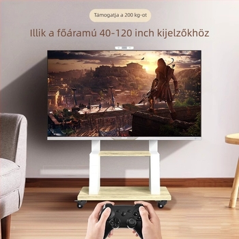 Mobil padló TV állvány síkképernyős LCD kijelzőkhöz, hideg-hengerelt acélból, 10 kg, Zhiercheng
