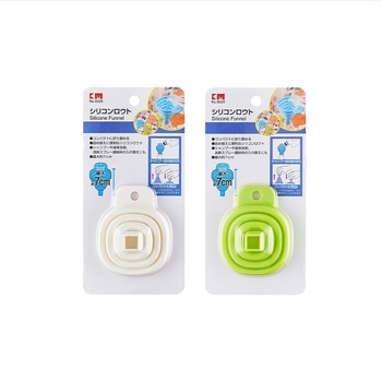 NHS összecsukható szilikon tölcsér a konyhába, visszahúzható kialakítással fűszerekhez és borhoz