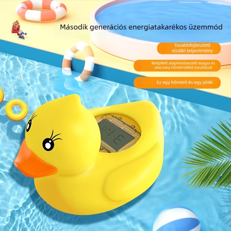 Rajzolt dizájnú baba fürdővíz-hőmérő, digitális vízhőmérő újszülötteknek a fürdőkádban