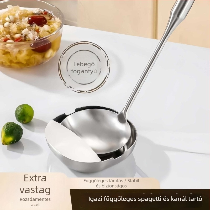 Rozsdamentes acél konyhai eszközállvány – asztali tartó, minimalistás téglalap alakú dizájn, többfunkciós tároló