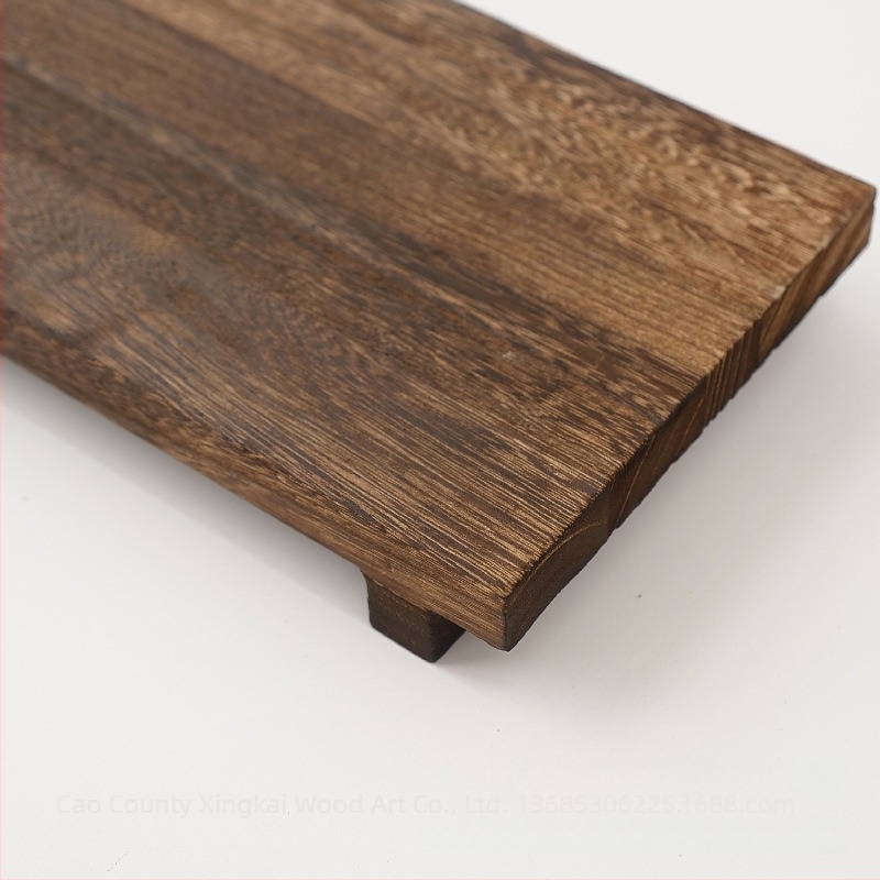 Fa asztali növénykijelző állvány – modern minimalist stílus, 1 réteg, asztali tárolás