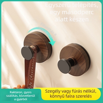 Vákuumos kampó, műanyag, egyetlen kampó, modern minimalizmus, teherbírás 1–3 kg