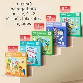 Lapos puzzle – Papír, testre szabható rajzok szerint, 4–6 év közötti gyerekeknek, Zhejiang eredetű
