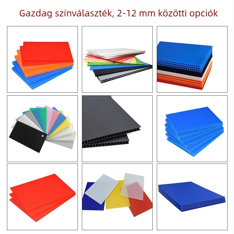 Fedéllel ellátott tároló doboz, téglalap alakú PP műanyagból, falvastagság 1–5 mm, belső és külső méretek testre szabhatóak, teherbírás 20–120 kg