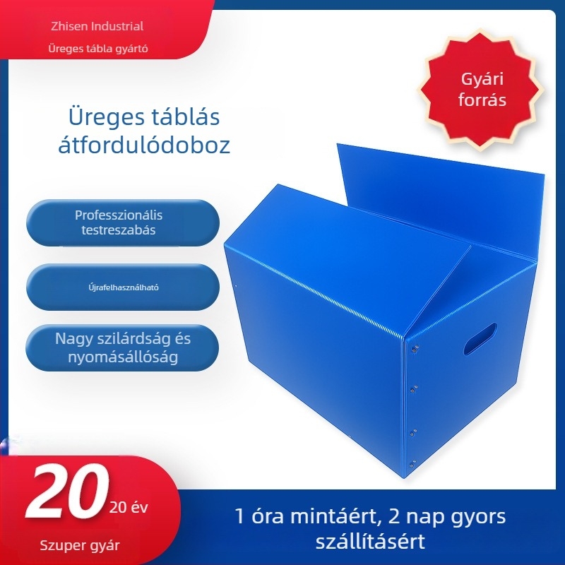 PP üreges paneles szállító doboz, nedvességálló és vízálló, összecsukható hideg tároláshoz